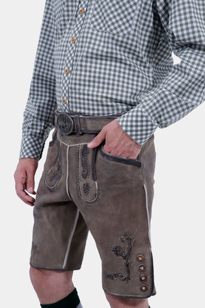 Authentic Lederhosen short in gray