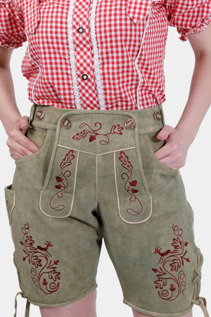 Halle Berry Green Lederhosen for Women