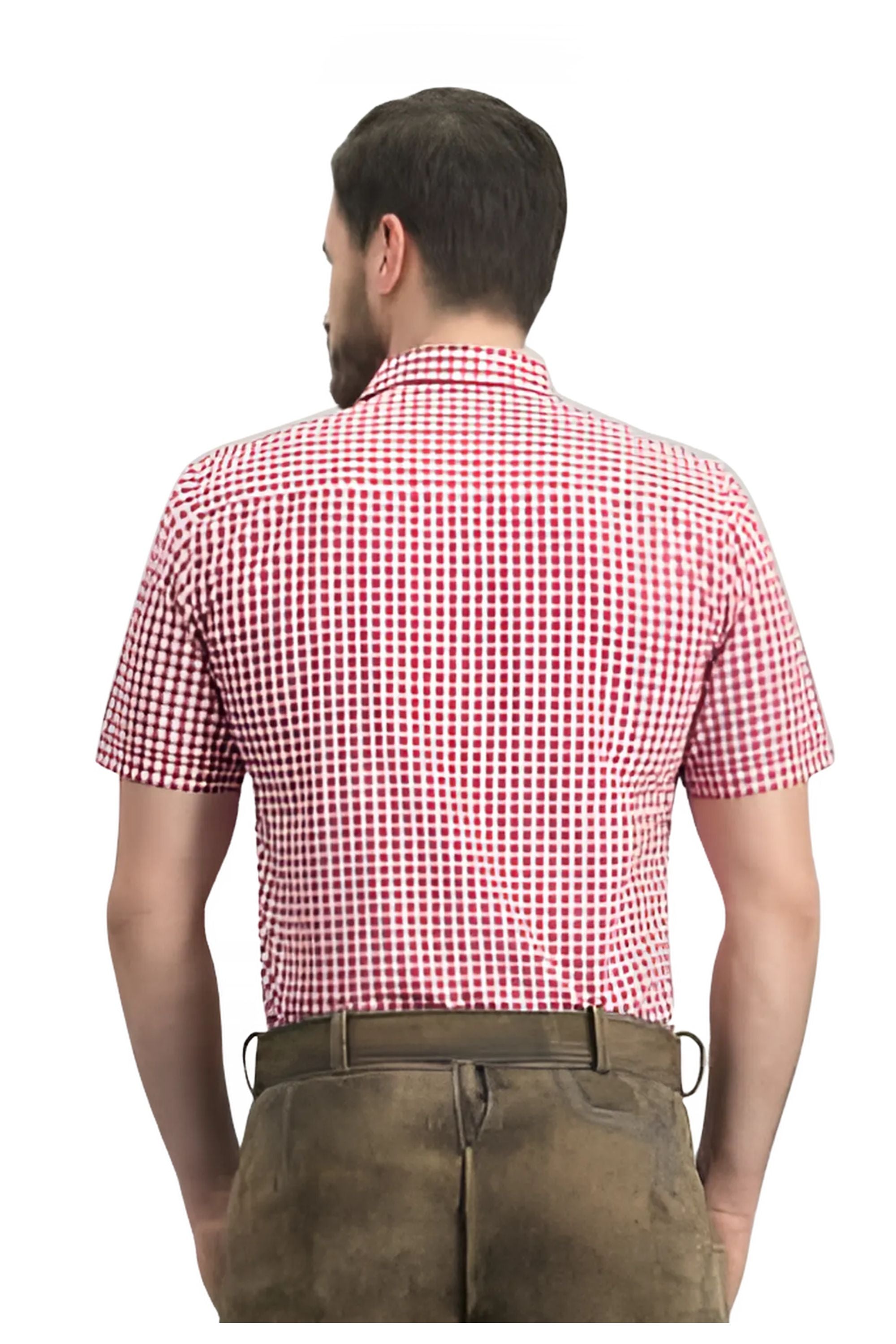 Jefferson Red Checkered Sleeveless Shirt for Warm Days