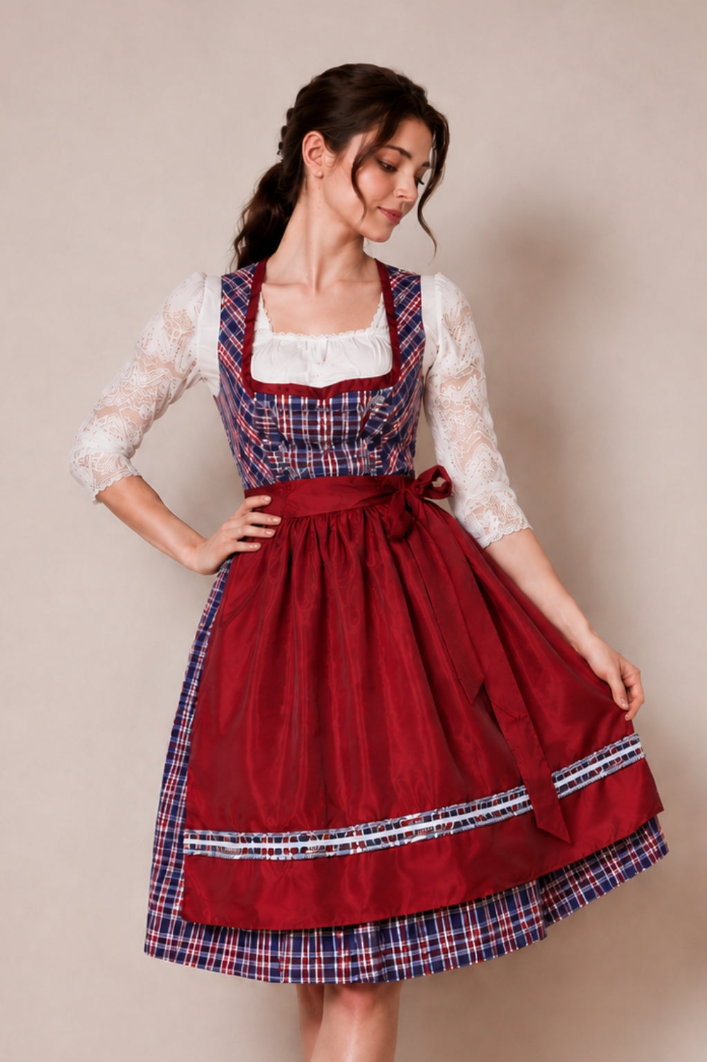 Red Midi Dirndl Jentsch – eLederhosen