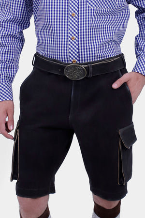 Vespucci Leather Cargo Lederhose with 6 pockets