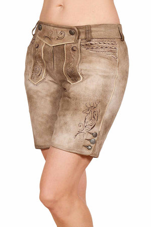 Women Lederhosen Naba in whiskey Brown