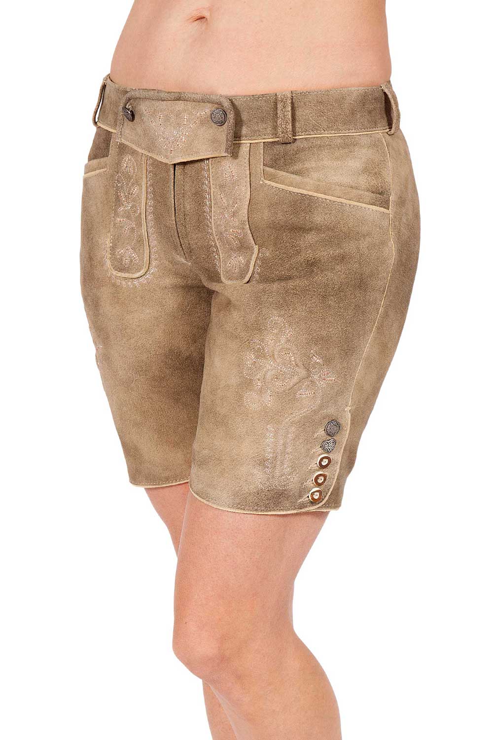 Short Lederhosen Women Kirchdorf in fenchel
