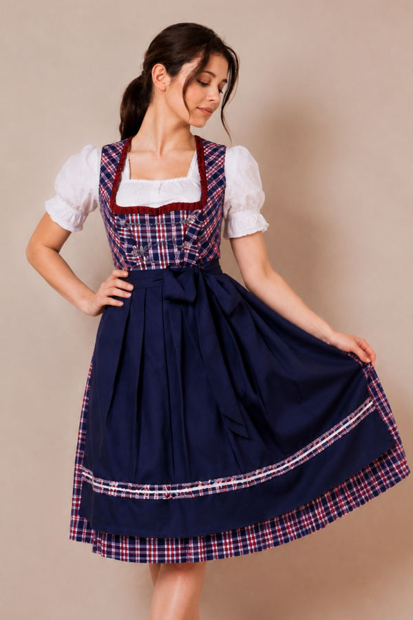 maxi dirndl dress German Maxi Dirndl Long Anna Black