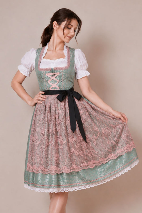 cute dirndl dress Blueberry Ribbon Dirndl Dress