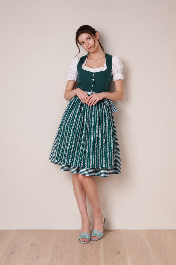 green dirndl dress Berwin Maxi Dirndl Olive Green
