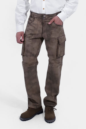 Starnberg Leather Cargo Pants for men