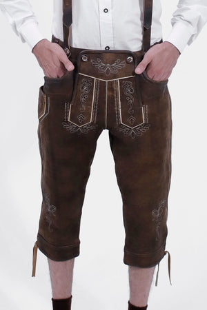 Bavarian Mens Knee Length Lederhosen