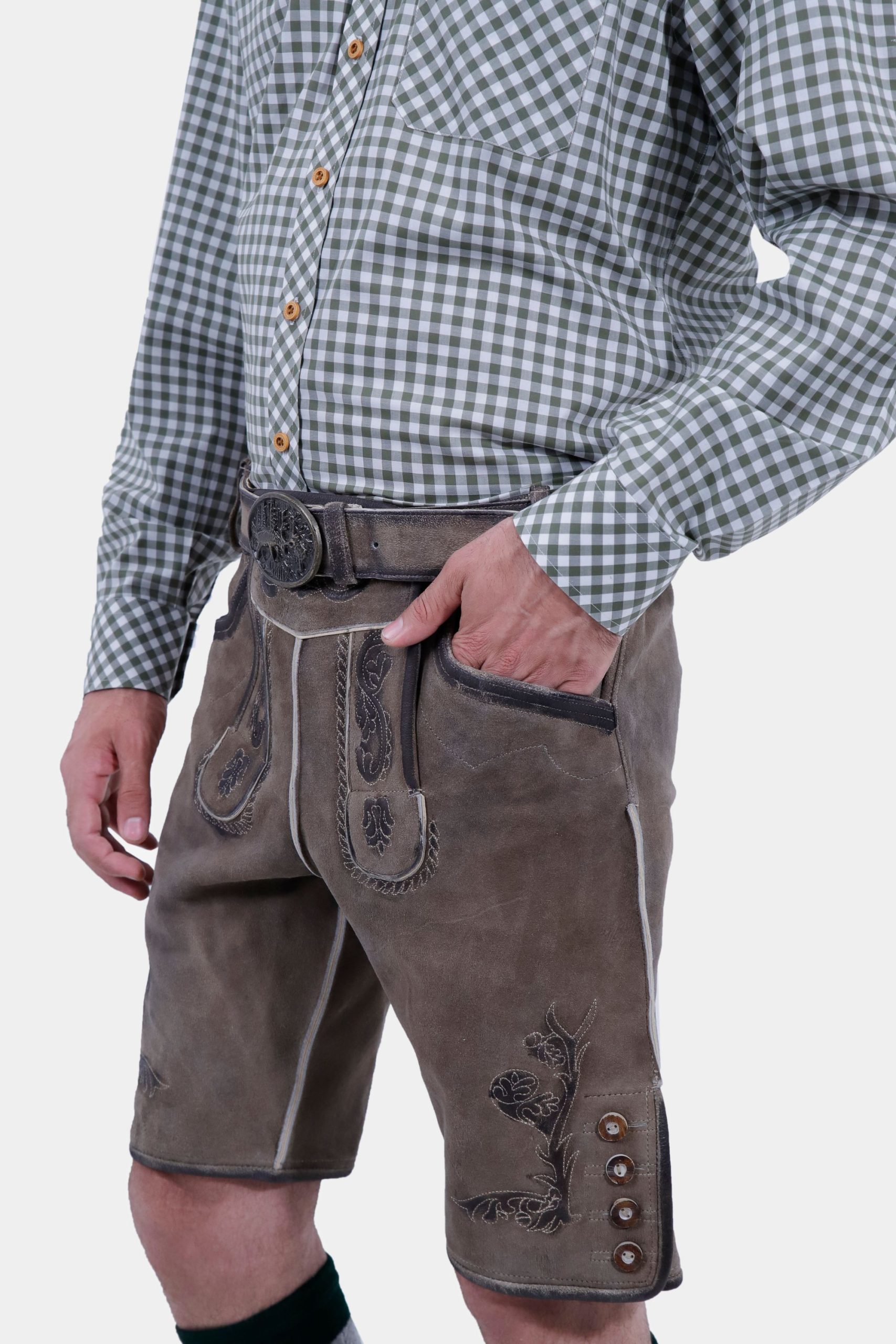 Authentic Lederhosen short in brown