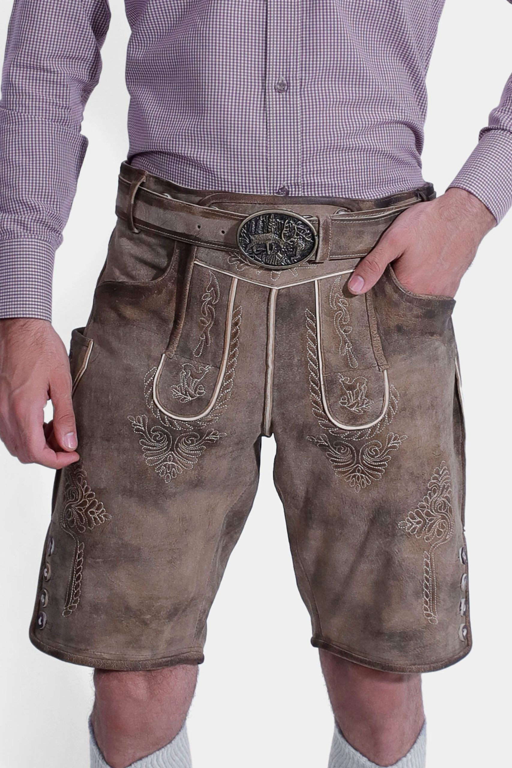 Chiemsee Castle Elite Oktoberfest Lederhosen Shorts