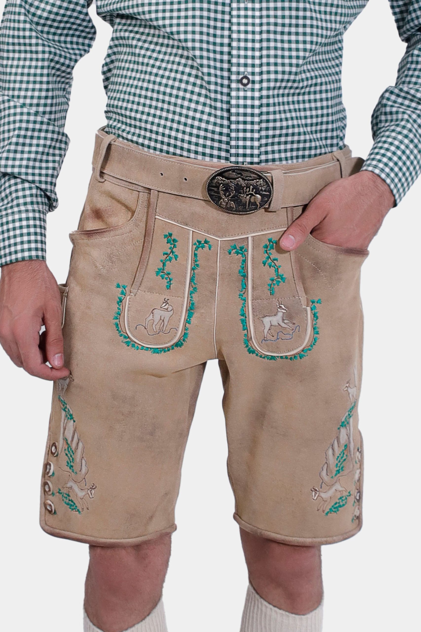 Edersee wood Bavarian Lederhosen Shorts