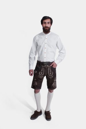 Bavarian short lederhosen Zillertal goatskin antique