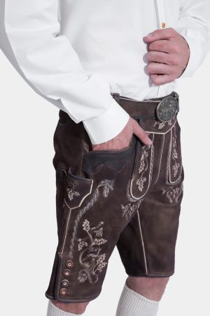 Bavarian short lederhosen Zillertal goatskin antique