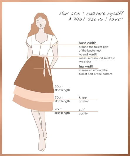 dirndl size guide