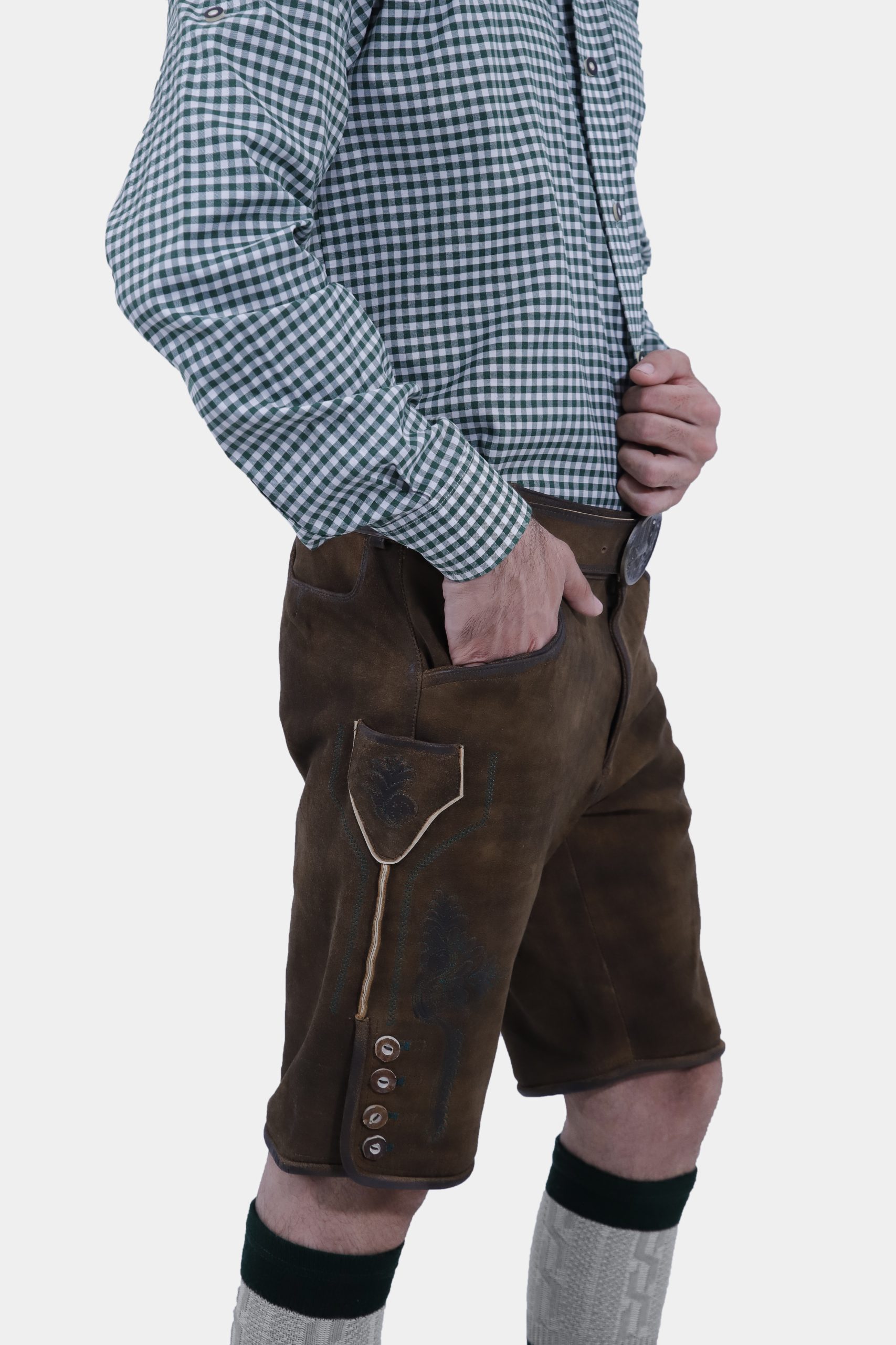 Leather Lederhosen with on sale heart pockets