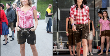 authentic women lederhosen